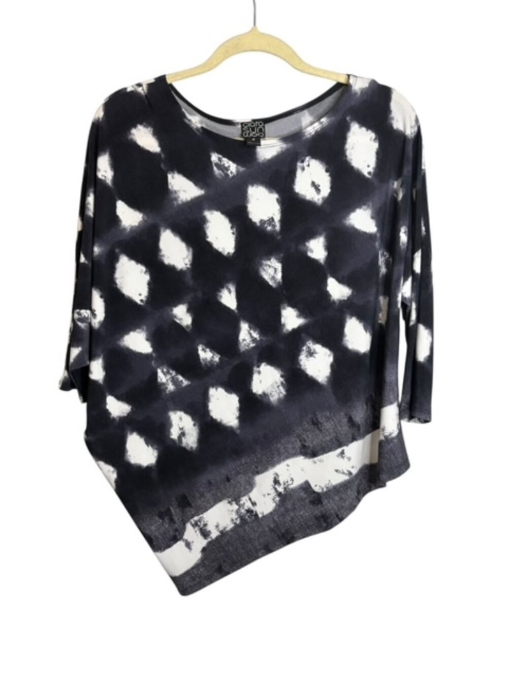 Clara‎ Sun Woo Blouse Women's Medium oversized Abstract Arsty Tunic Lightweight